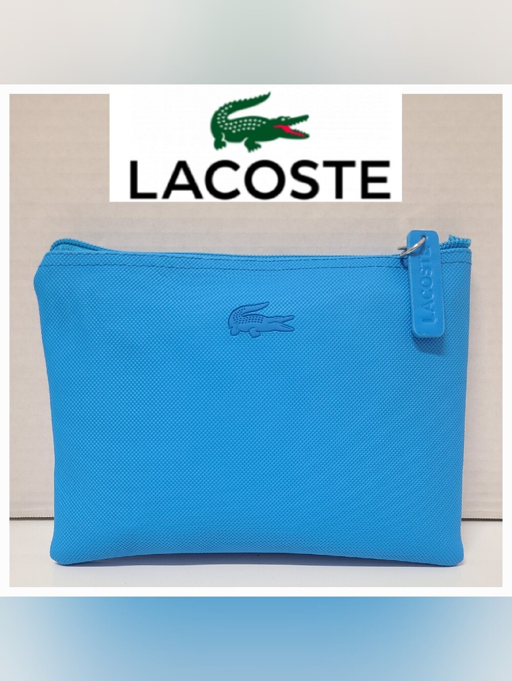 Lacoste x Turkish Airlines Amenity Kit Turquoise Blue Travel/Accessory Pouch